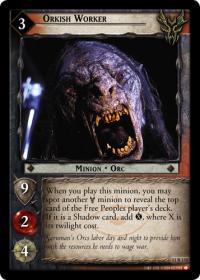 lotr tcg shadows orkish worker