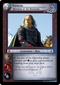 lotr tcg shadows gamling defender of the hornburg