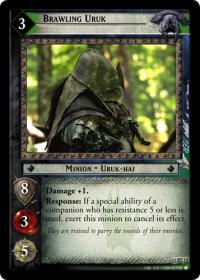 lotr tcg shadows brawling uruk foil