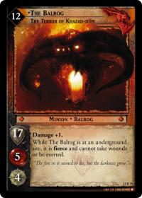 lotr tcg black rider the balrog the terror of khazad dum