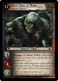 lotr tcg black rider cave troll of moria savage menace