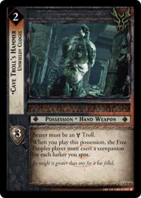 lotr tcg black rider cave troll s hammer unwieldy cudgel