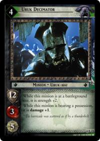 lotr tcg black rider uruk decimator