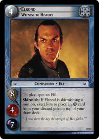 lotr tcg black rider elrond witness to history foil