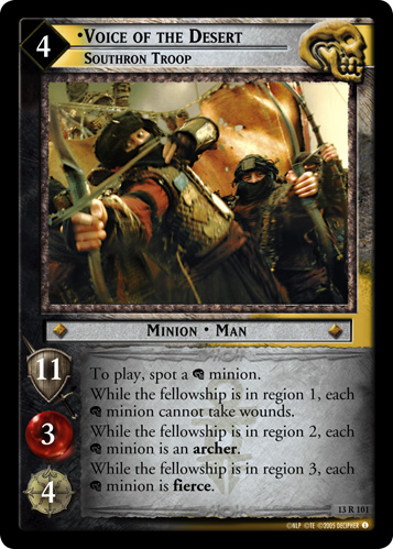 Voice of the Desert, Southron Troop