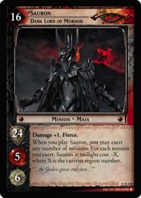 lotr tcg bloodlines sauron dark lord of mordor