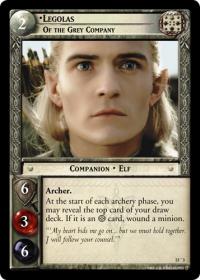 lotr tcg bloodlines legolas of the grey company mw foil