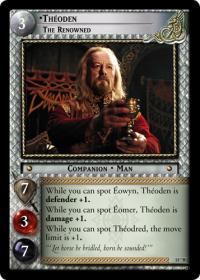 lotr tcg bloodlines theoden the renowned mw foil