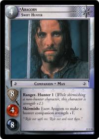 lotr tcg the hunters c uc aragorn swift hunter