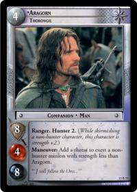 lotr tcg the hunters aragorn thorongil