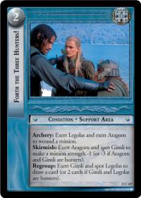 lotr tcg the hunters c uc forth the three hunters e