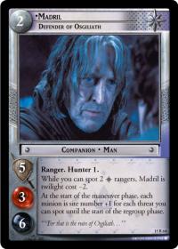 lotr tcg the hunters madril defender of osgiliath