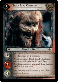 lotr tcg the hunters black land chieftain