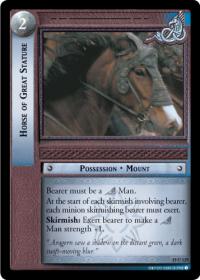 lotr tcg the hunters c uc horse of great stature