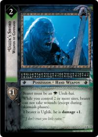 lotr tcg the hunters ugluk s sword weapon of command