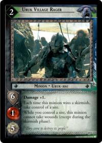 lotr tcg the hunters c uc uruk village rager