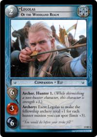 lotr tcg the hunters legolas of the woodland realm foil