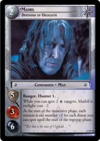 lotr tcg the hunters madril defender of osgiliath foil