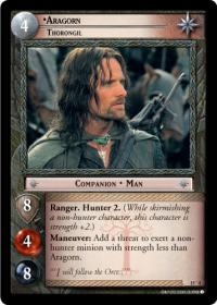 lotr tcg the hunters aragorn thorongil masterworks foil