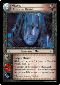 lotr tcg the hunters madril defender of osgiliath masterworks fo