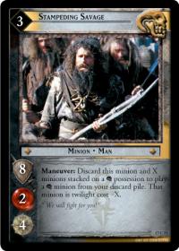 lotr tcg rise of saruman c uc stampeding savage