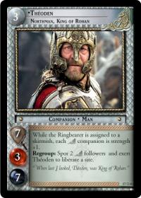 lotr tcg rise of saruman theoden northman king of rohan masterworks