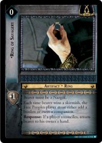 lotr tcg rise of saruman ring of savagery masterworks foil