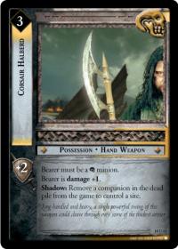 lotr tcg treachery and deceit c uc corsair halberd