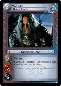 lotr tcg treachery and deceit gamling dutiful marshal