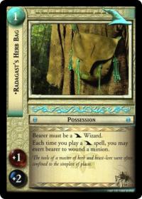 lotr tcg treachery and deceit radagast s herb bag masterworks foil