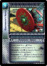 lotr tcg treachery and deceit erkenbrand s shield masterworks foil