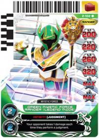 power rangers guardians of justice green mystic force ranger legend 102