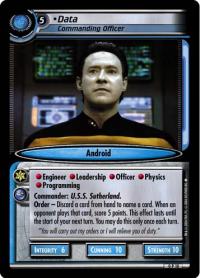 star trek 2e 10th anniversary collection data commanding officer