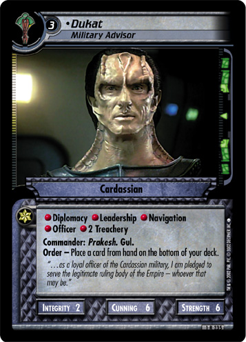 Dukat, Military Advisor 