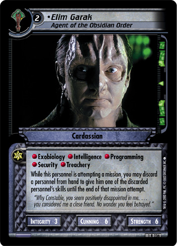 Elim Garak, Agent