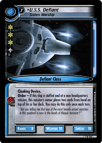U.S.S. Defiant, Stolen Warship