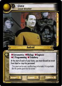 star trek 2e reflections 2 0 data loyal brother foil