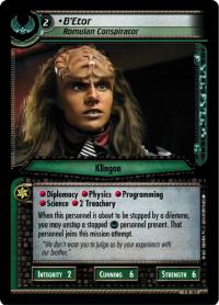 star trek 2e reflections 2 0 b etor romulan conspirator foil