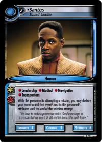 star trek 2e reflections 2 0 santos squad leader foil