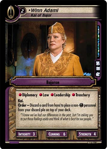 Winn Adami, Kai of Bajor (FOIL)