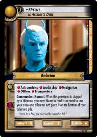 star trek 2e to boldly go shran in archer s debt foil