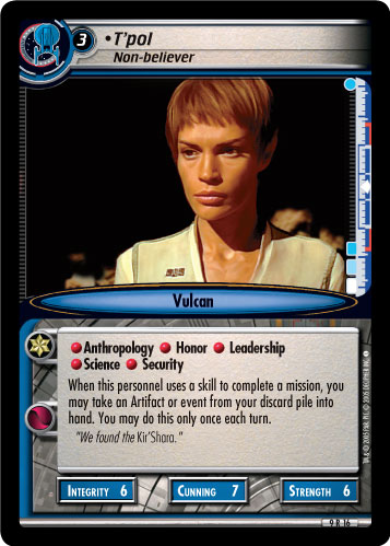 T'Pol, Non-believer