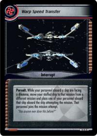 star trek 2e captains log warp speed transfer