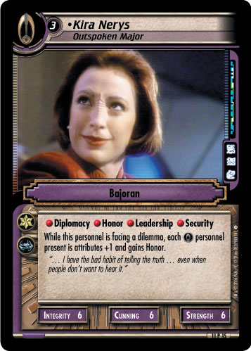 Kira Nerys, Outspoken Major 