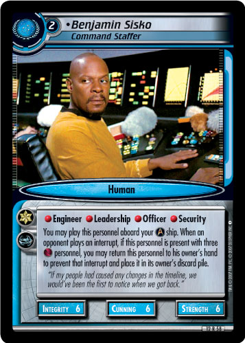 Benjamin Sisko, Command Staffer