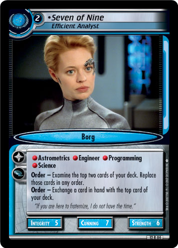 Seven of Nine, Efficient Analyst 