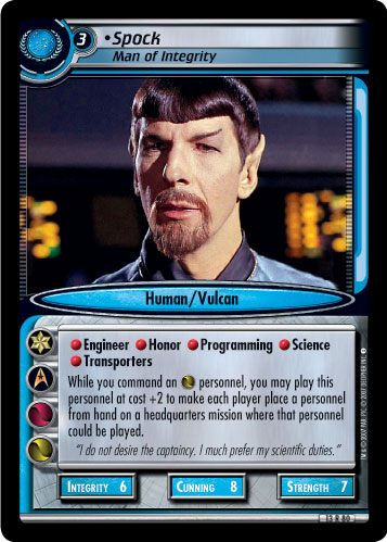 Spock, Man of Integrity 