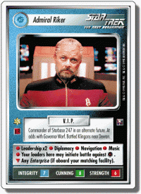 star trek 1e the dominion admiral riker wb