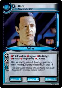 star trek 2e what you leave behind data lucasian chair foil