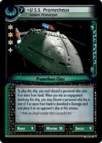 star trek 2e what you leave behind u s s prometheus stolen foil